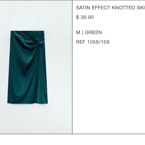 Satin effect top and knotted skirt - Picture 6 of 7
